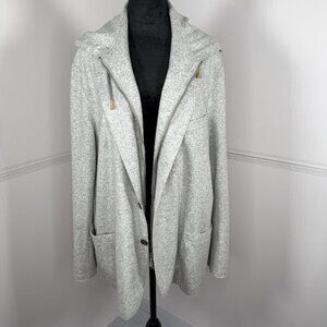 Eleventy Grey Hooded Blazer Jacket Mens IT 60 (US 50)